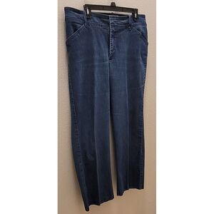 Lee Relaxed Fit Straight Leg ~At The Waist Jeans 16‎ Short Dark Wash